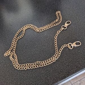Gold Tone Chic Chain Handbag Strap Removable Interchangeable Party Bag Accessory